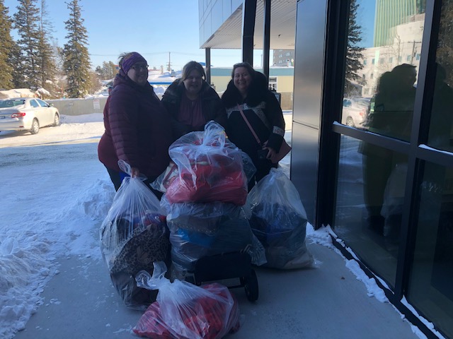 PSAC North NWT Regional Women's Committee members with packed purses